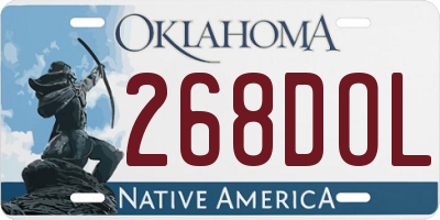 OK license plate 268DOL