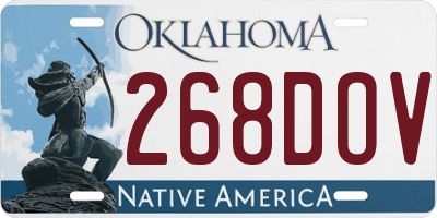 OK license plate 268DOV