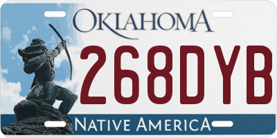 OK license plate 268DYB