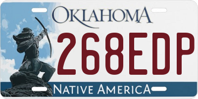 OK license plate 268EDP