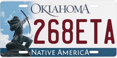 OK license plate 268ETA