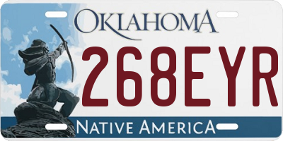 OK license plate 268EYR