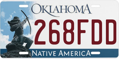 OK license plate 268FDD