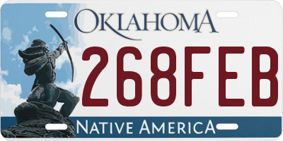 OK license plate 268FEB