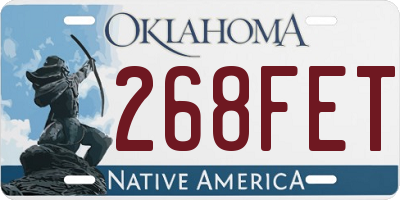 OK license plate 268FET