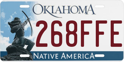 OK license plate 268FFE