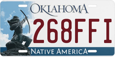 OK license plate 268FFI