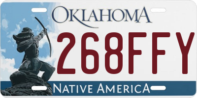 OK license plate 268FFY