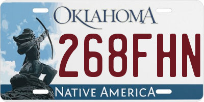 OK license plate 268FHN