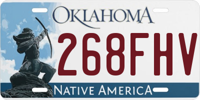 OK license plate 268FHV