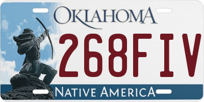 OK license plate 268FIV
