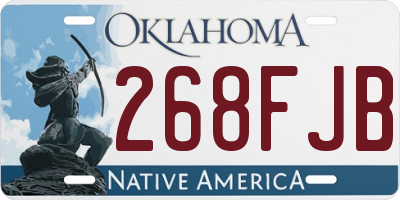 OK license plate 268FJB