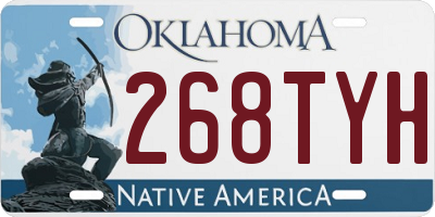 OK license plate 268TYH