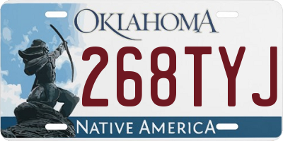 OK license plate 268TYJ