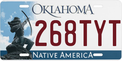 OK license plate 268TYT