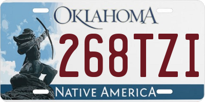 OK license plate 268TZI