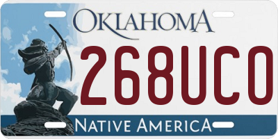 OK license plate 268UCO