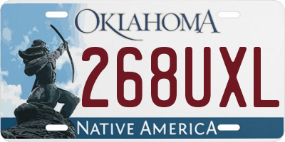 OK license plate 268UXL