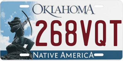 OK license plate 268VQT