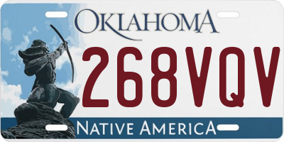 OK license plate 268VQV