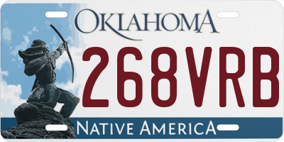 OK license plate 268VRB