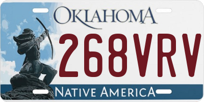 OK license plate 268VRV