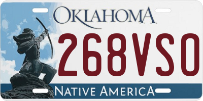 OK license plate 268VSO