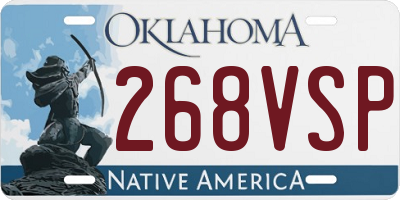 OK license plate 268VSP