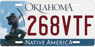 OK license plate 268VTF