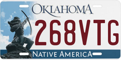 OK license plate 268VTG