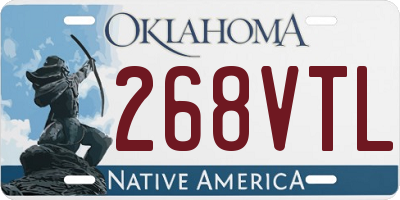 OK license plate 268VTL