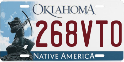 OK license plate 268VTO