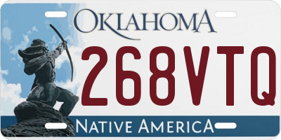 OK license plate 268VTQ
