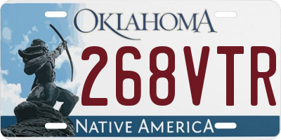 OK license plate 268VTR