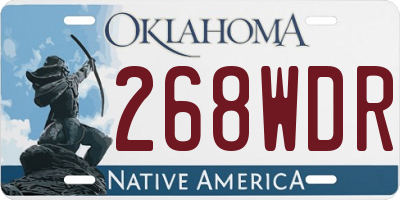 OK license plate 268WDR