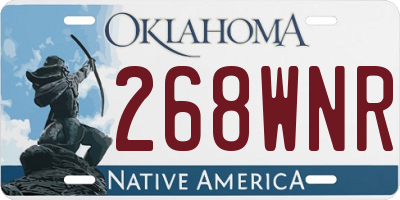 OK license plate 268WNR