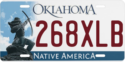 OK license plate 268XLB