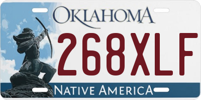 OK license plate 268XLF