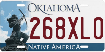 OK license plate 268XLO