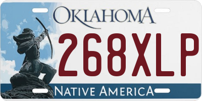 OK license plate 268XLP