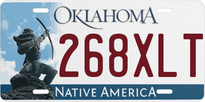 OK license plate 268XLT