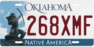 OK license plate 268XMF