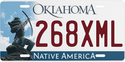 OK license plate 268XML