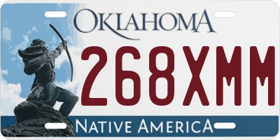 OK license plate 268XMM