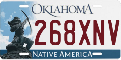 OK license plate 268XNV