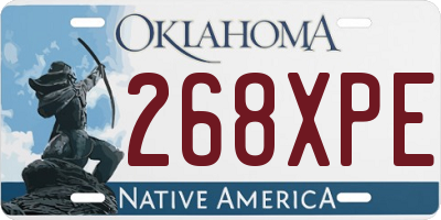 OK license plate 268XPE
