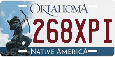 OK license plate 268XPI
