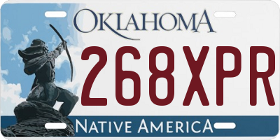 OK license plate 268XPR