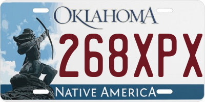 OK license plate 268XPX