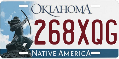 OK license plate 268XQG